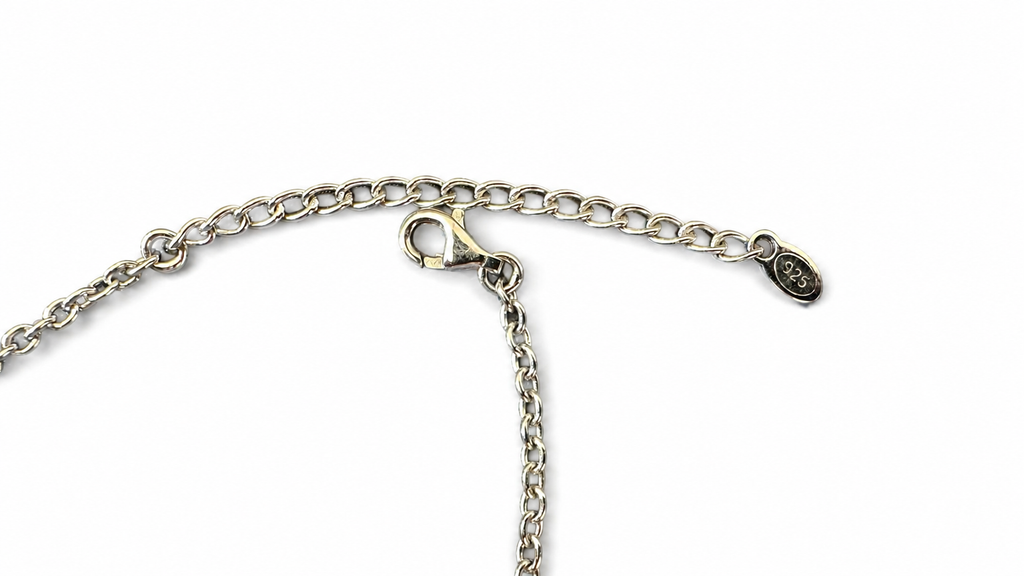 Artisanhalsband med snidade citrinblommor och pärlemor