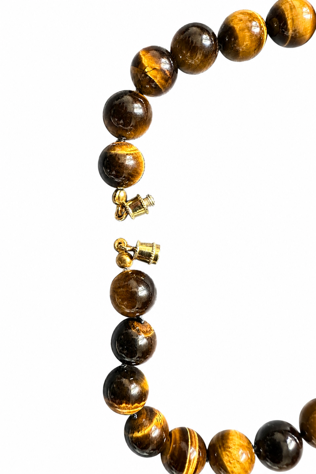 Tigersöga i set med halsband och matchande örhängen