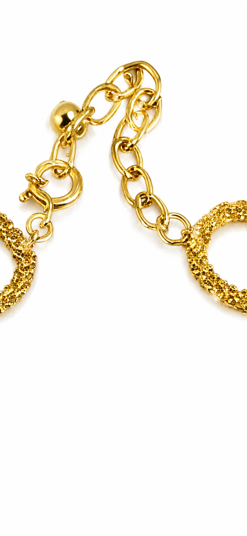 Vintagehalsband med texturerade ringar i modernistisk stil